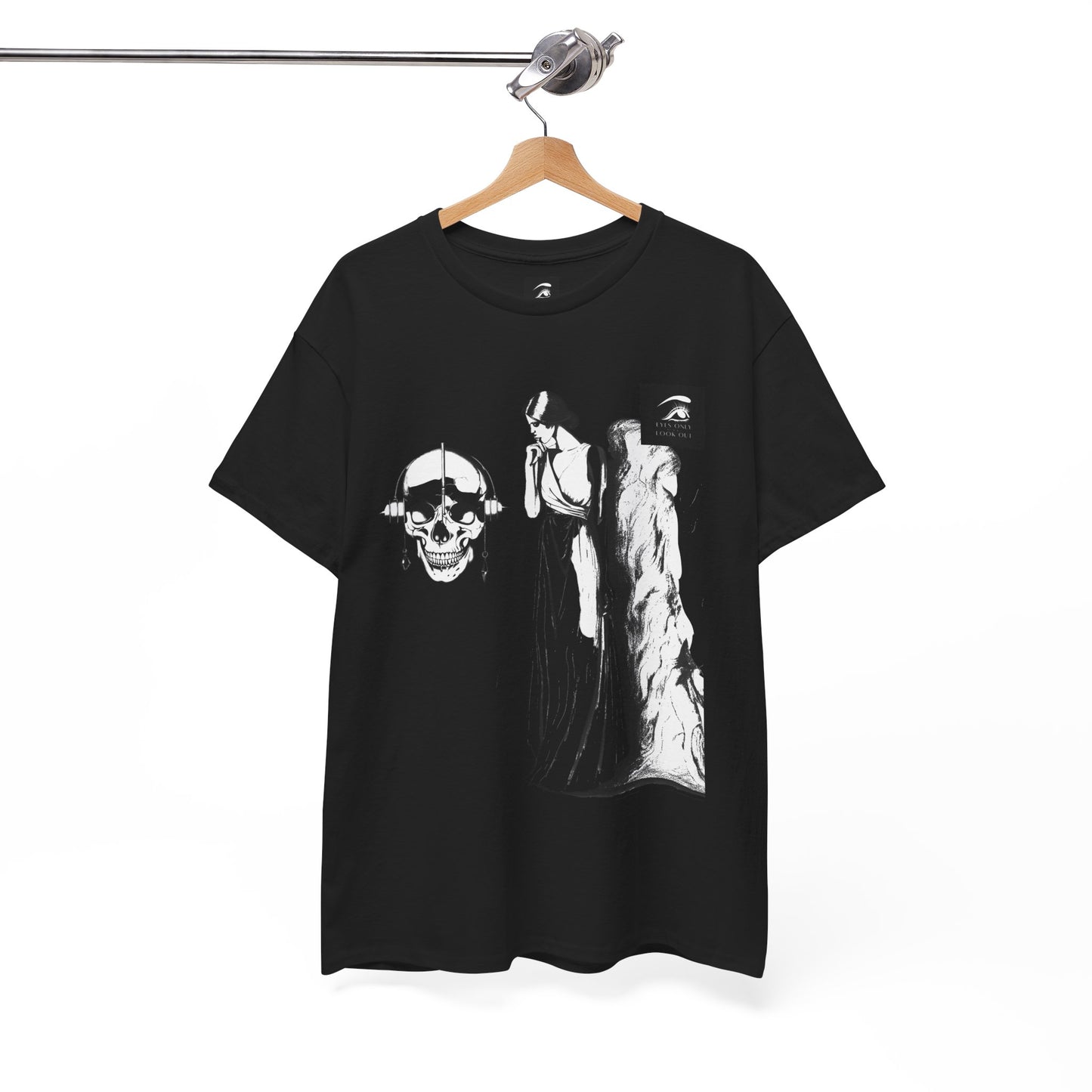 Model at Skull Graphic T-Shirt