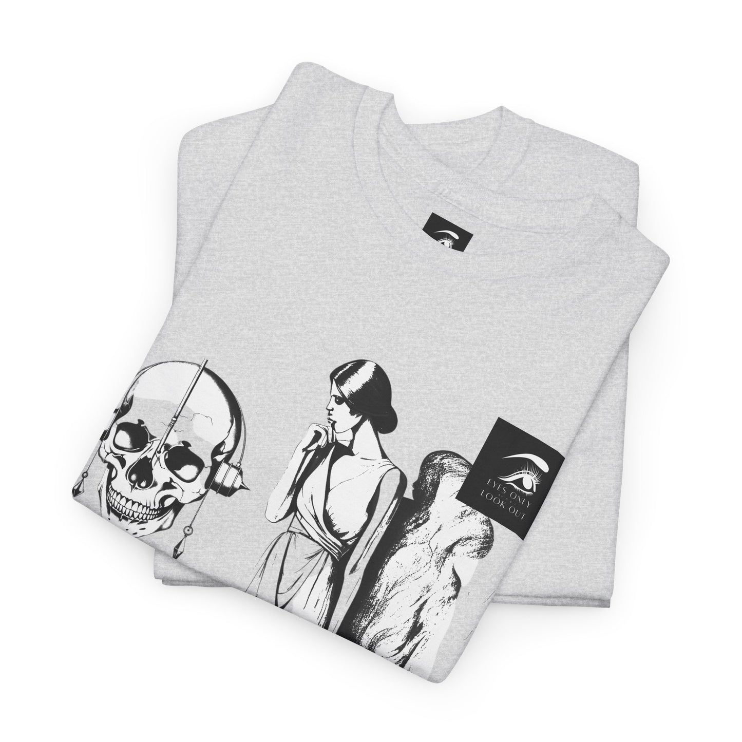 Model at Skull Graphic T-Shirt