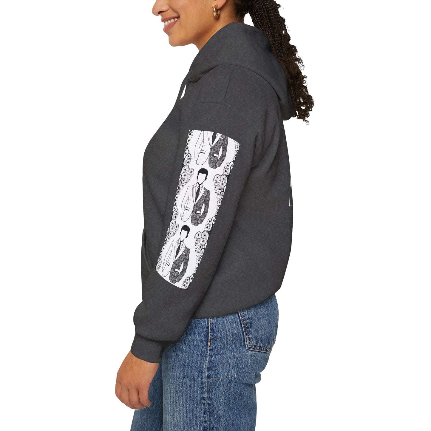 Hooded Sweatshirt - Eyes Only Look Out Exclusive No Face Suit and Eyes Design