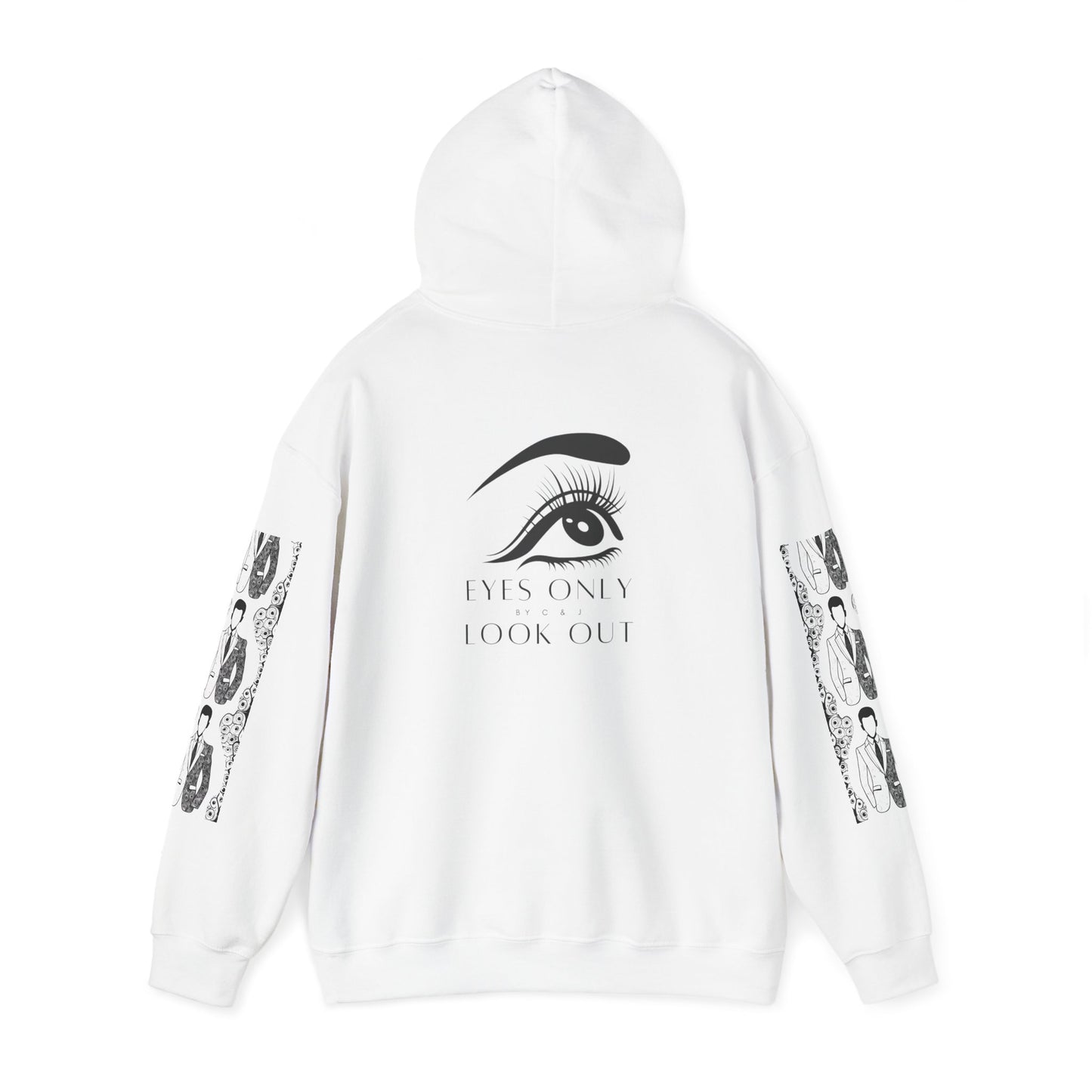 Hooded Sweatshirt - Eyes Only Look Out Exclusive No Face Suit and Eyes Design