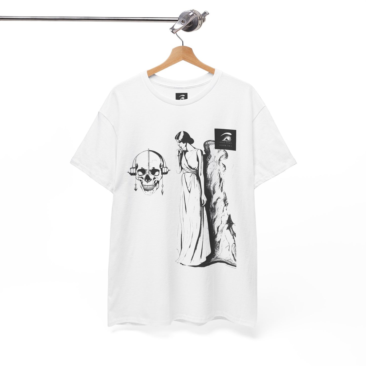 Model at Skull Graphic T-Shirt