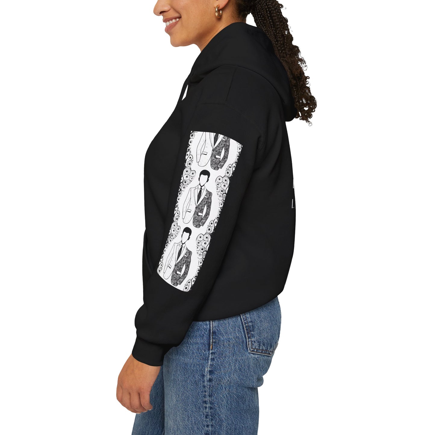 Hooded Sweatshirt - Eyes Only Look Out Exclusive No Face Suit and Eyes Design