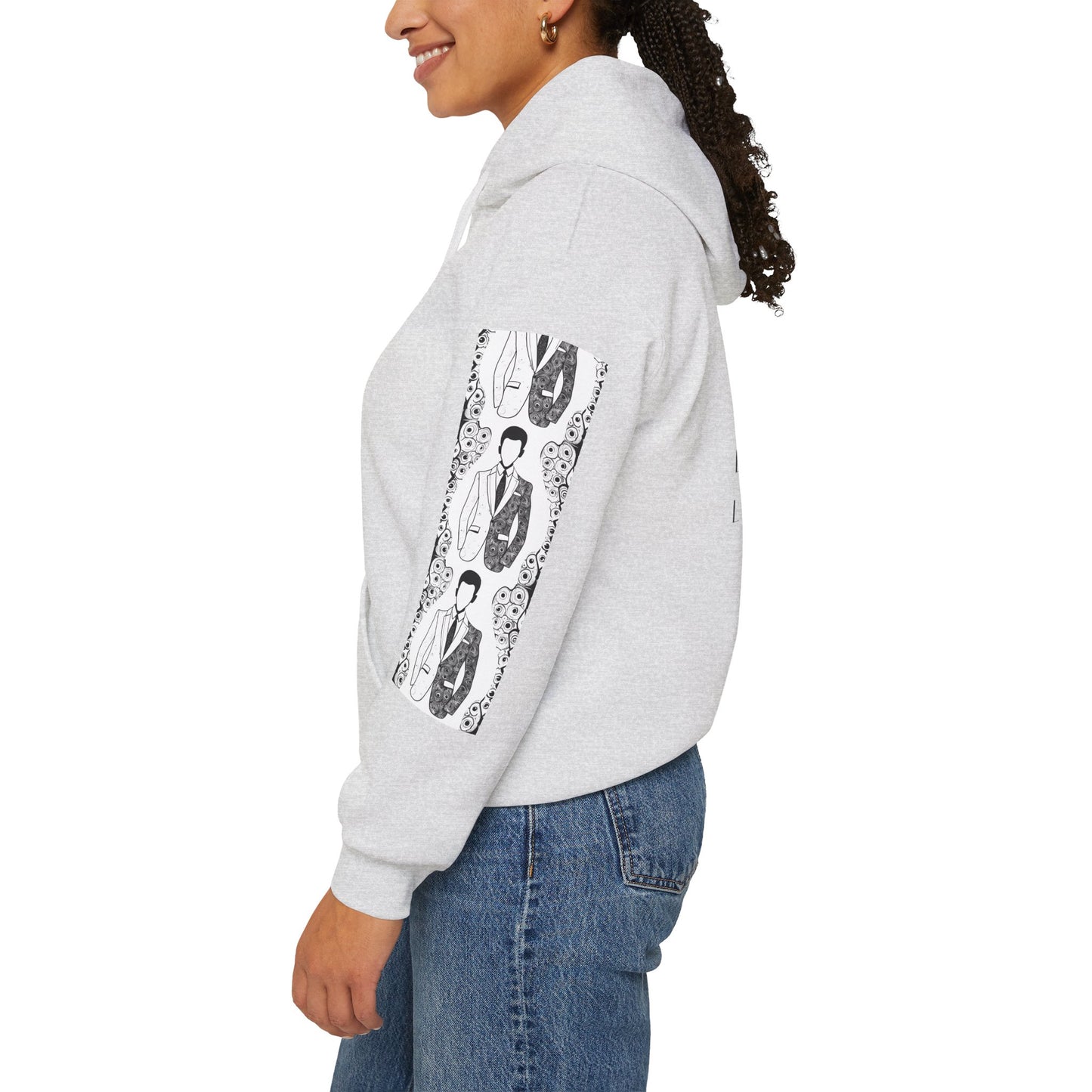 Hooded Sweatshirt - Eyes Only Look Out Exclusive No Face Suit and Eyes Design