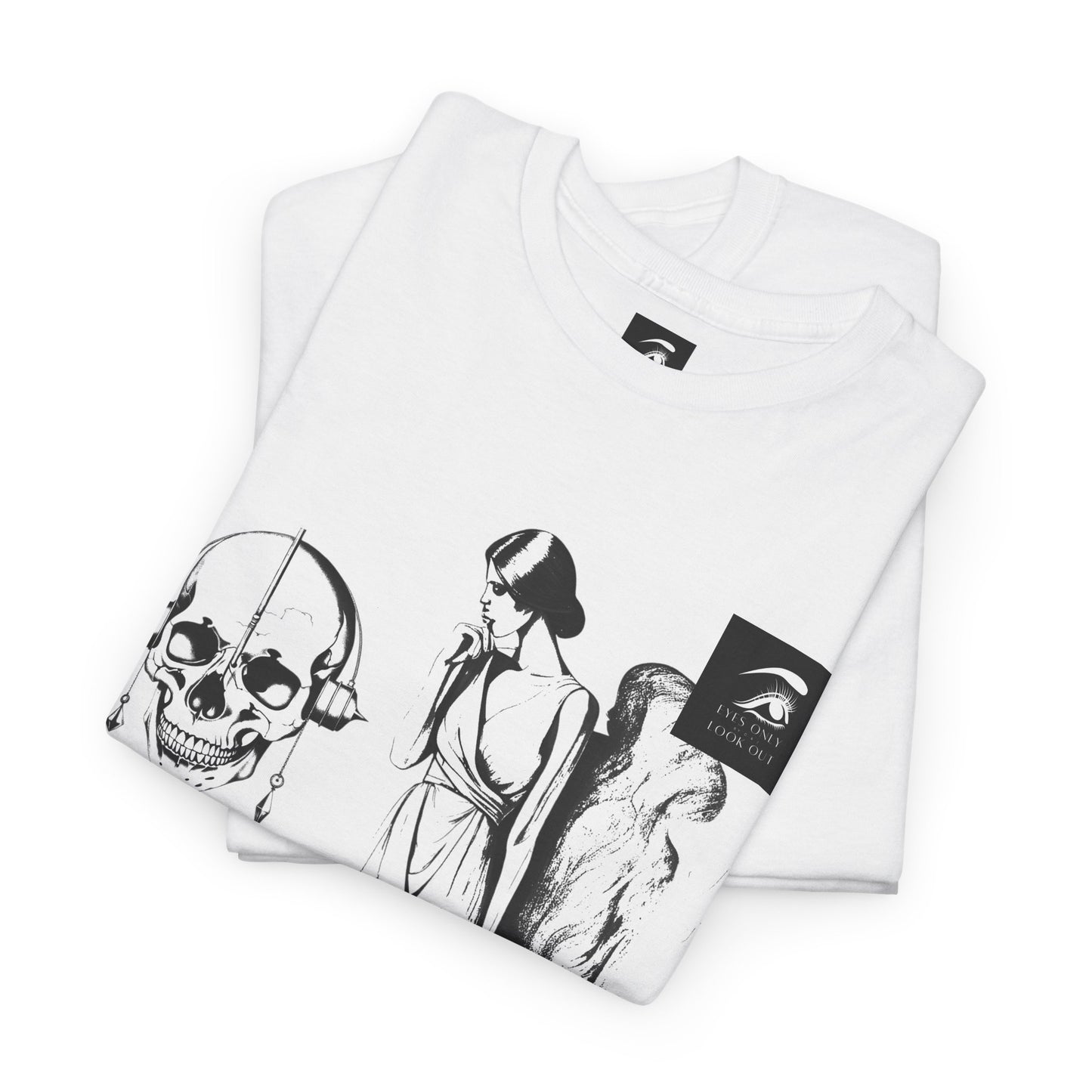 Model at Skull Graphic T-Shirt