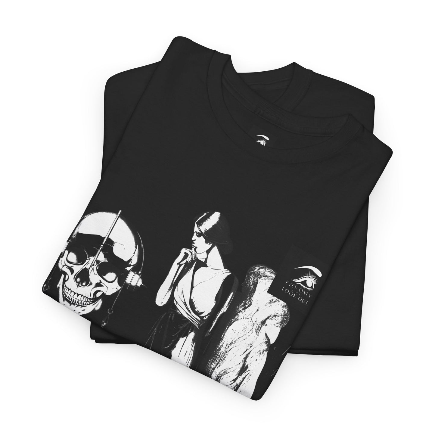 Model at Skull Graphic T-Shirt