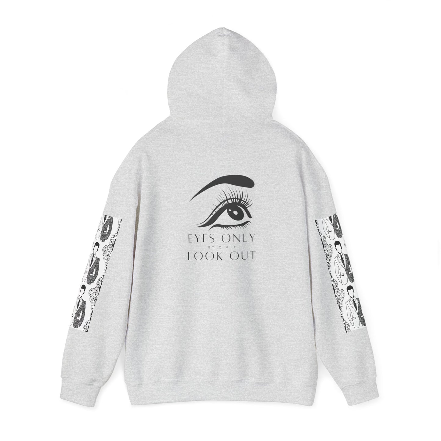 Hooded Sweatshirt - Eyes Only Look Out Exclusive No Face Suit and Eyes Design