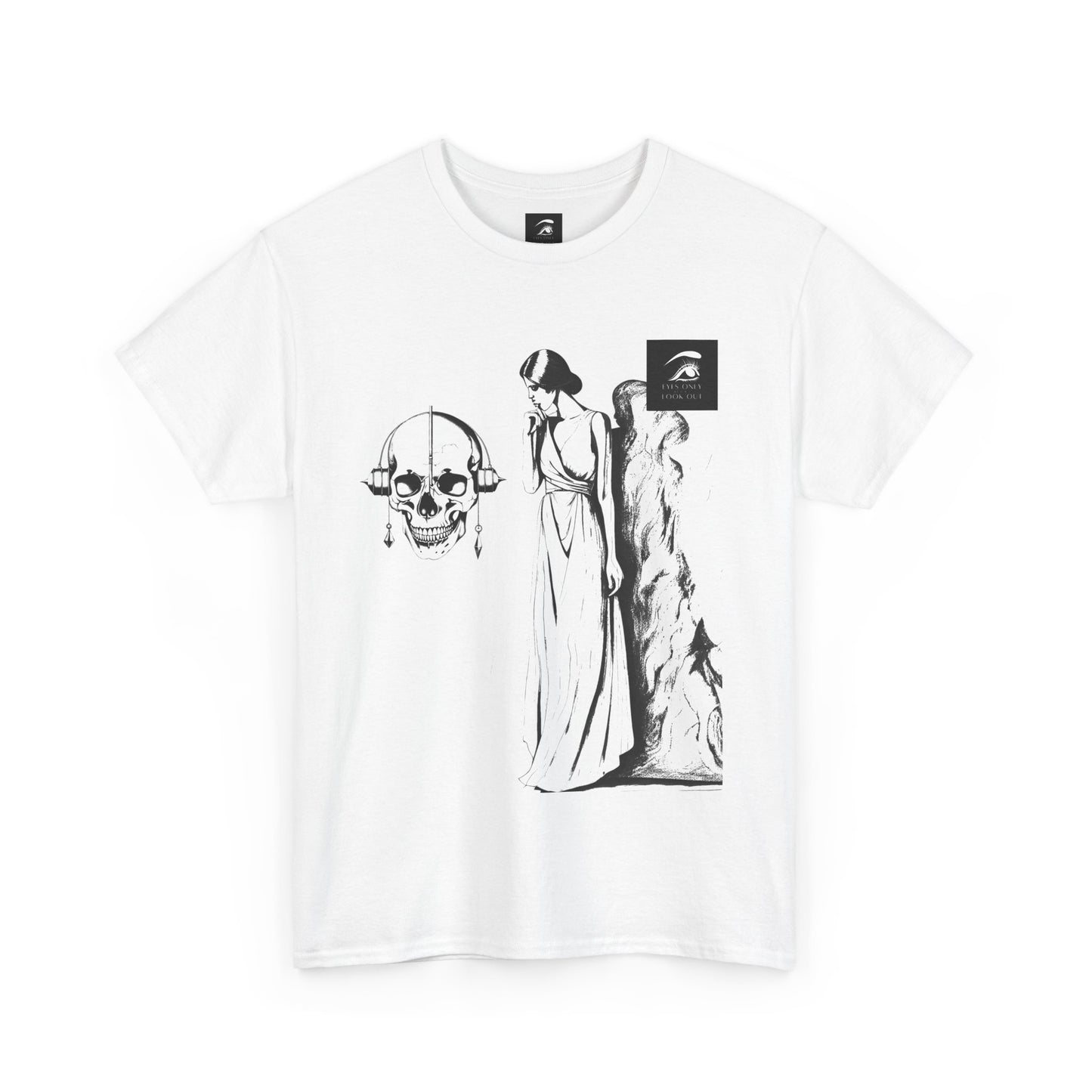 Model at Skull Graphic T-Shirt