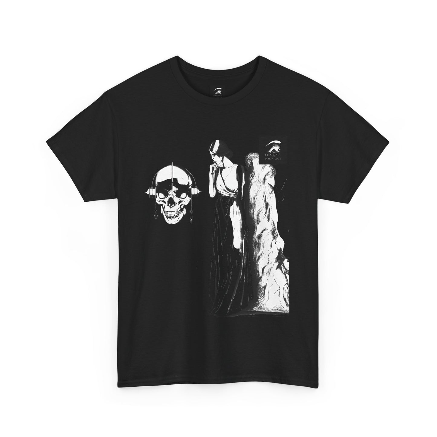 Model at Skull Graphic T-Shirt