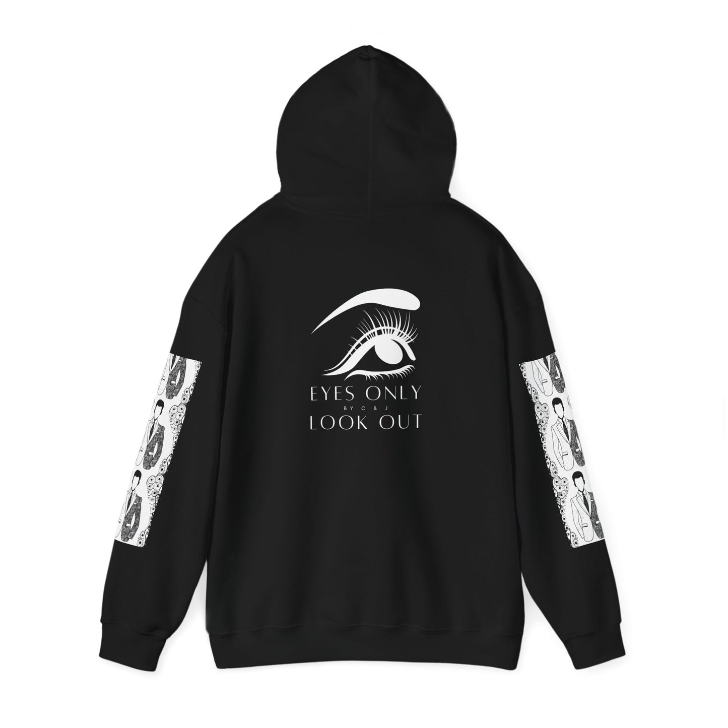 Hooded Sweatshirt - Eyes Only Look Out Exclusive No Face Suit and Eyes Design