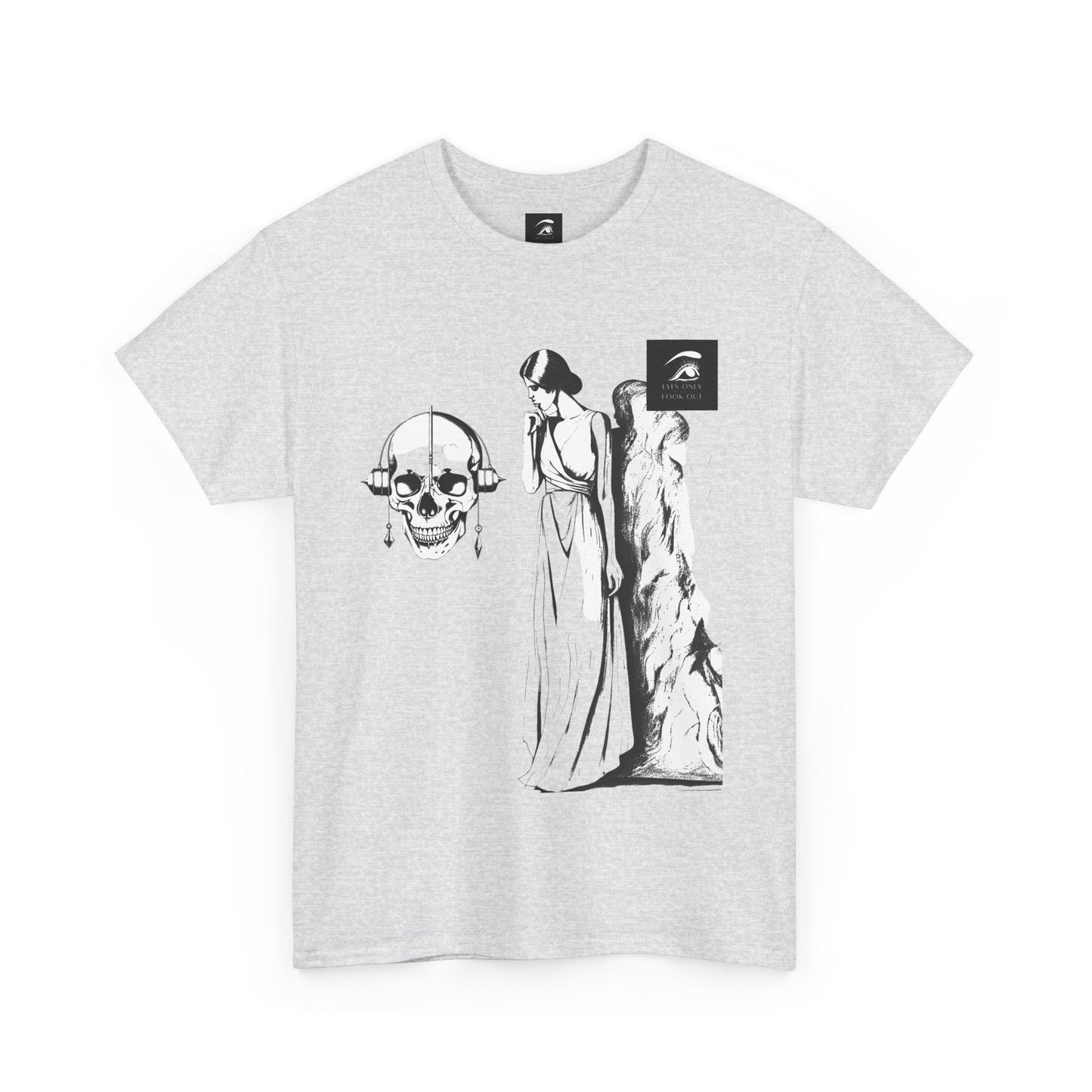 Model at Skull Graphic T-Shirt