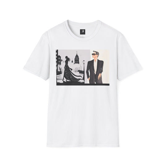 Chic Cityscape T-Shirt - Fashion Illustration Design